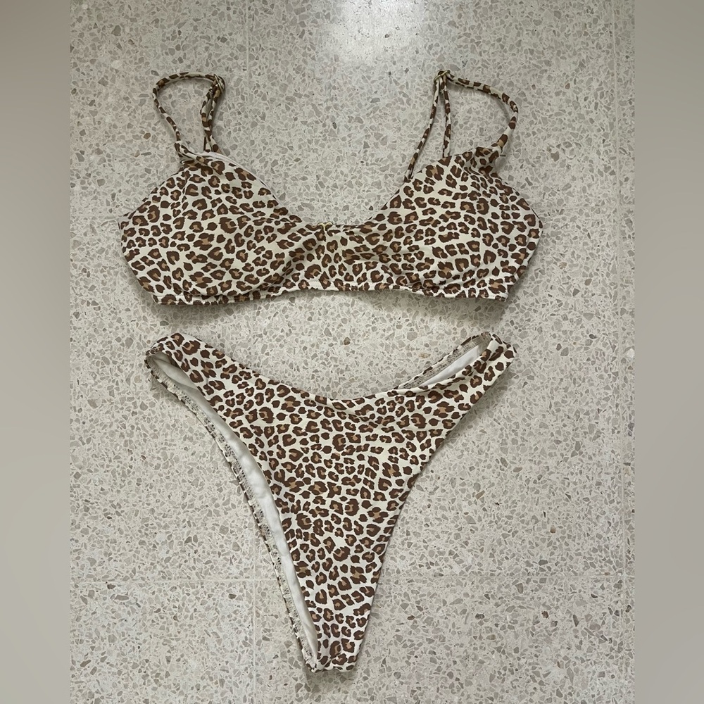Billabong Brown Leopard Print Bikini